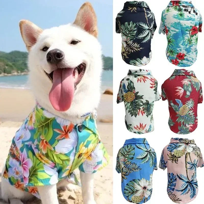 Style Pet Dog Clothe Summer SandBeach Dog Shirts for Small Medium Dogs Puppy Cat Clothing Ropa Perro Pug French Bulldog