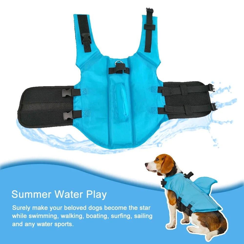 Dog Life Jacket Enhanced Buoyancy Small Dogs Swimming Clothes Safety Vest with Handle for Dogs Surfing