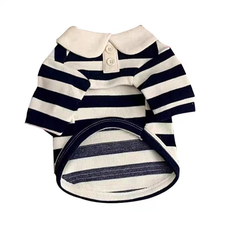 Polo Shirt for Dogs Puppy Clothes Bichon Frise Chihuahua Stripe Dog Sweatshirt Dog Cooling Vest for Small and Medium Dogs